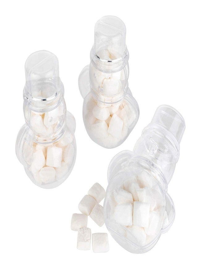 Hammont Snowman Shaped Acrylic Candy Boxes - 12 Pack - 1.57"x3.54" - Perfect for Weddings, Birthdays, Party Favors and Gifts | Designer Cute Clear Lucite Plastic Treat Containers - Image 2